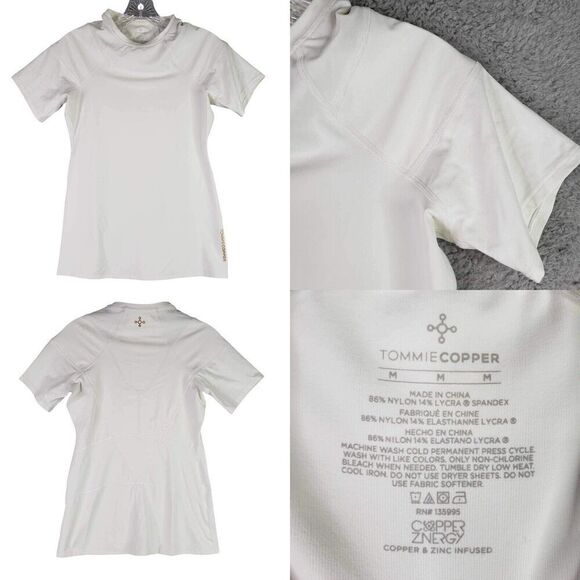 Tommie Copper Shirt Short Sleeve Compression Tee Women's Size Medium M White - Picture 1 of 10